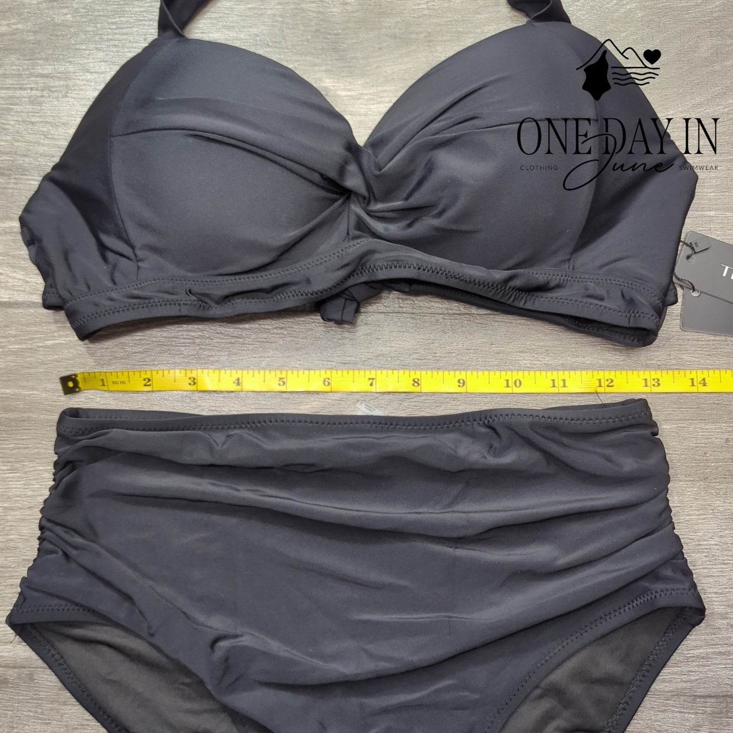 Tempt Me Molded Cup High Waist Bikini Swimsuit Size M