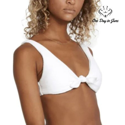 RVCA La Jolla Tie Front Bikini Top Size XL