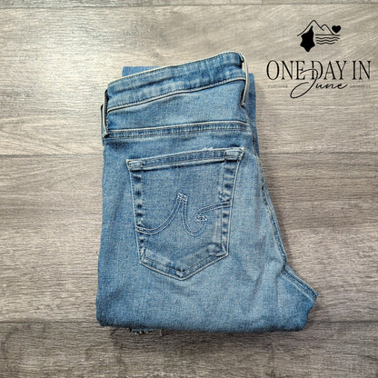 AG Adriano Goldschmied The Legging Ankle Skinny Jeans Blue NWT Size 4 (27)
