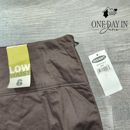 Old Navy Embroidered Cotton Lined Belted Skirt Size 6