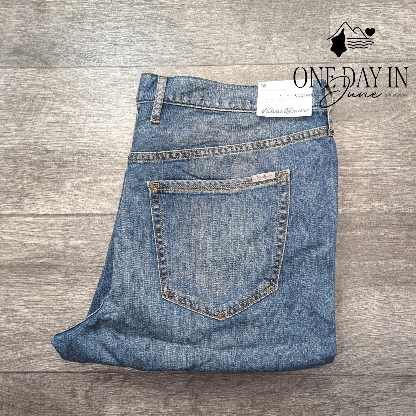 Eddie Bauer Mid Rise Boyfriend Slim Jeans Size 16