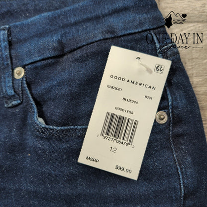 Good American Good Legs Super Skinny Jeans Dark Blue NWT Size 12
