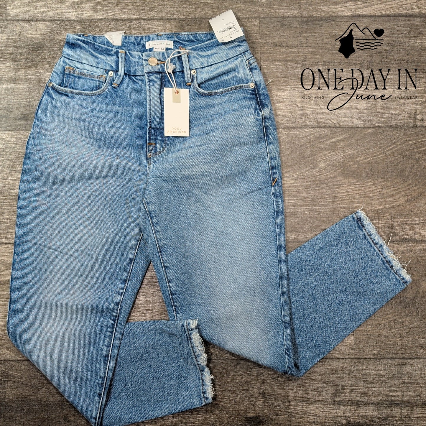 Good American Cropped Jeans Size 00 (24)
