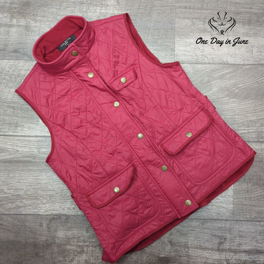 Talbots Petites Quilted Zip Front Vest Size SP