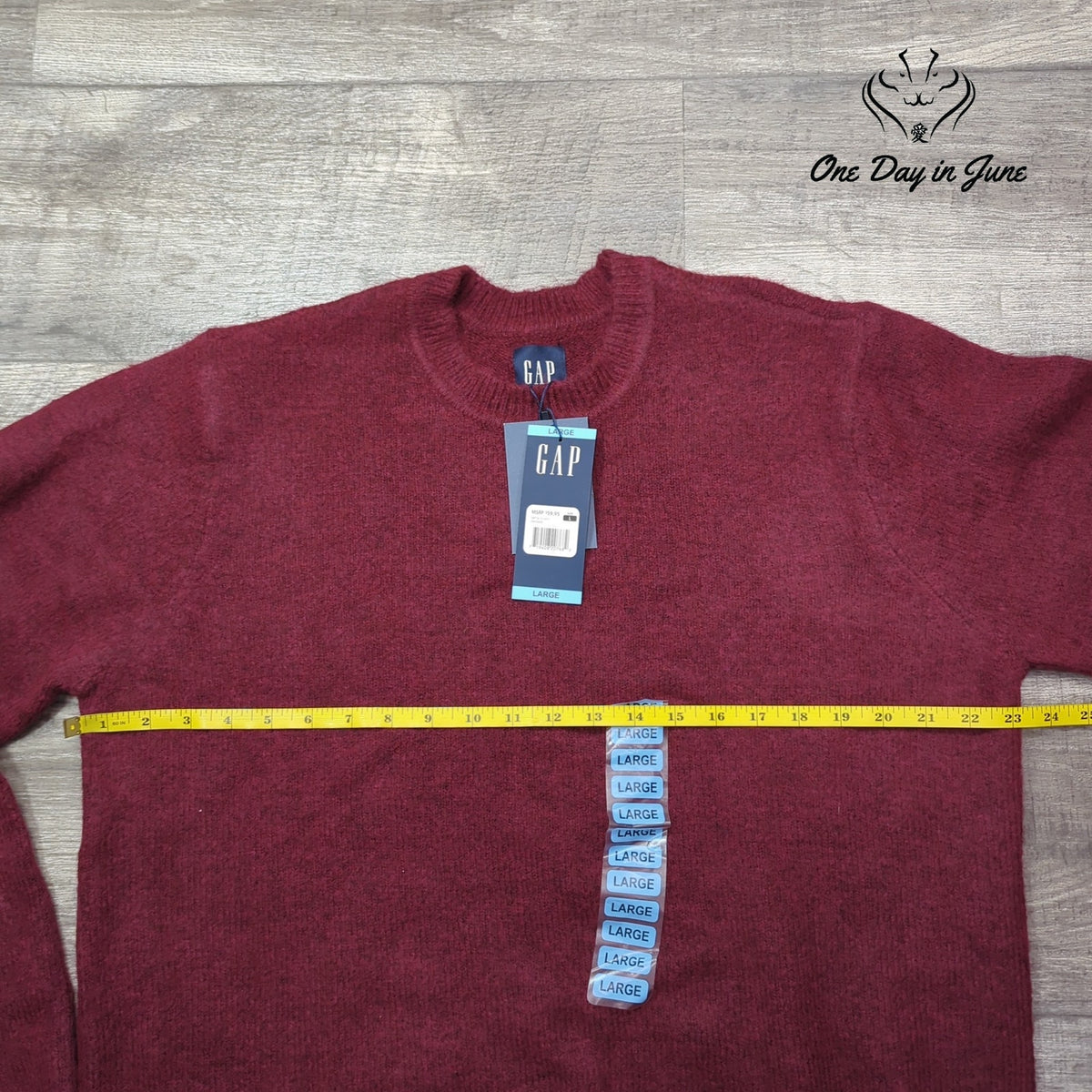 Gap Men's Crew Neck Pullover Sweater Burgundy Zinfandel NWT Size L