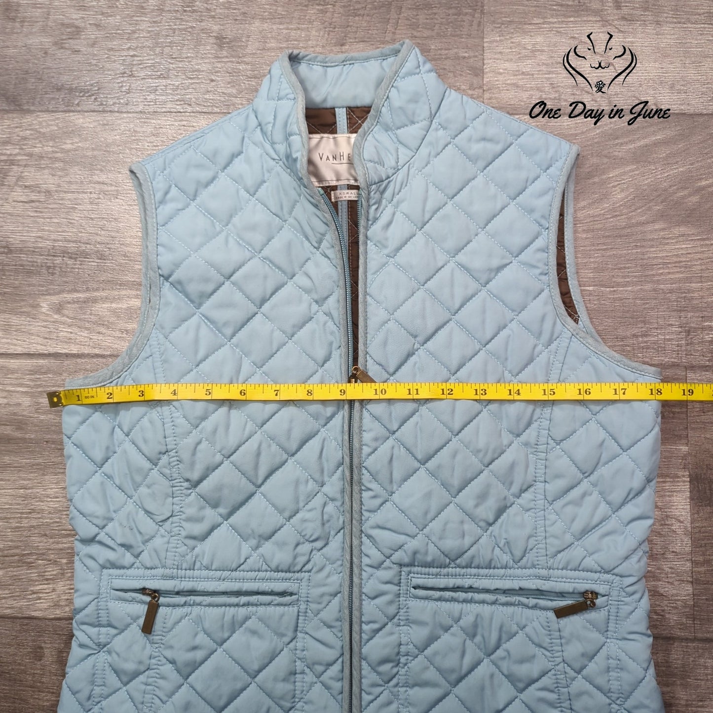 Van Heusen Quilted Zip Front Vest Size XS