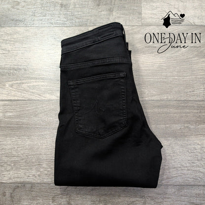 AG Adriano Goldschmied The Prima Cigarette Leg Jeans Black NWT Size 4 (27)
