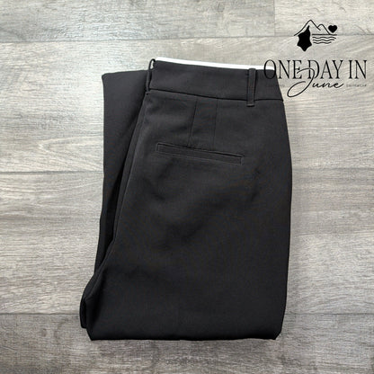 White House Black Market HR Contrast Trouser Pants Black White NWT Size 2