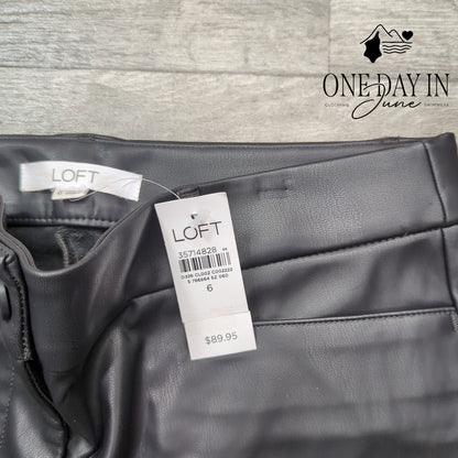 Loft Faux Leather Skinny Pants Size 6