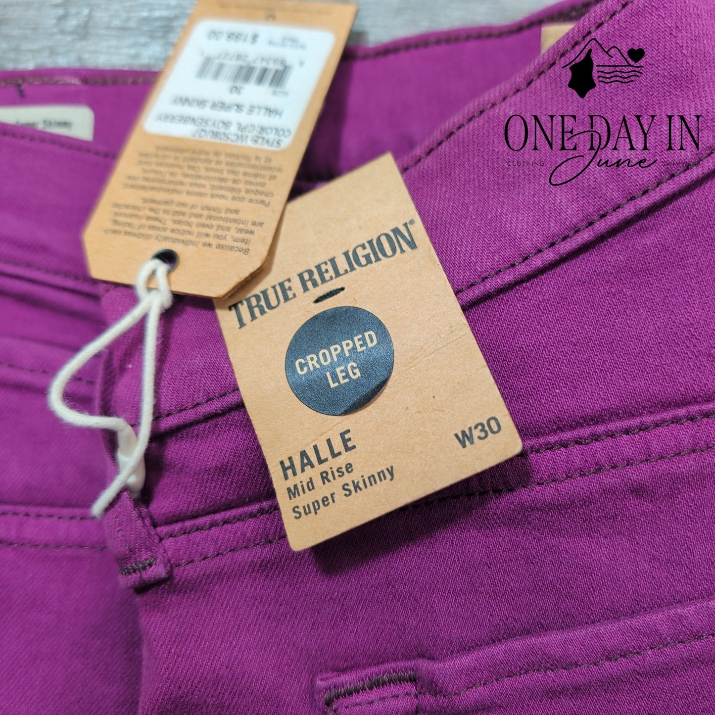 True Religion Halle Mid Rise Crop Leg Skinny Jeans Size 10 (30)