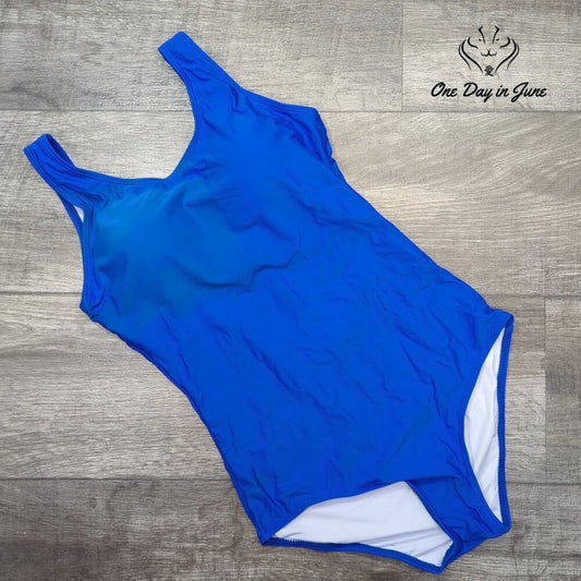 Jimilaka One Piece Swimsuit Royal Blue Cage Back Padded Athletic NWOT Size S