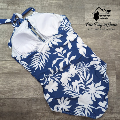Charmleaks Halter Tummy Control Palm Leaf One Piece Size L