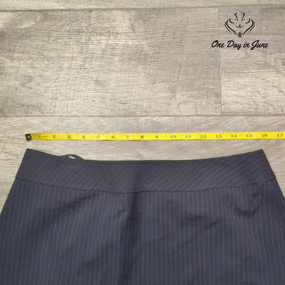Tahari Arthur S Levine Pinstripe Pencil Skirt Navy Career Lined Size 10