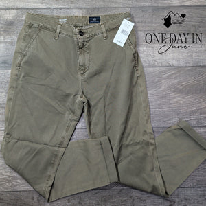 AG Adriano Goldschmied The Caden Tailored Trouser Pants Olive Green NWT Size 4
