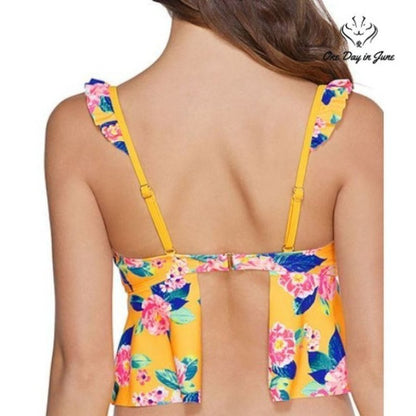 Arizona Jean Co. Juniors Floral Tankini Top Size L