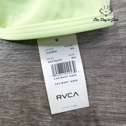 RVCA Solid Trilette Bikini Top Size M