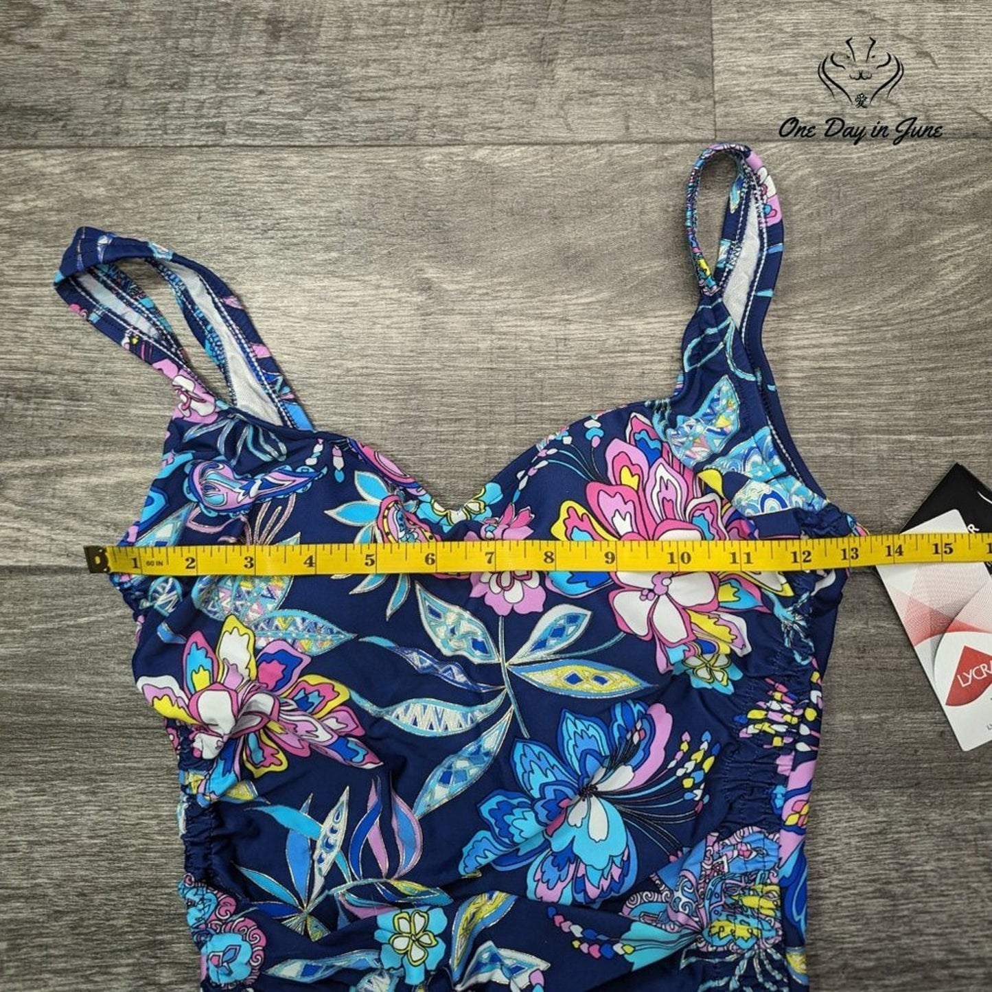 Maxine of Hollywood Floral One Piece Swimsuit Size 6