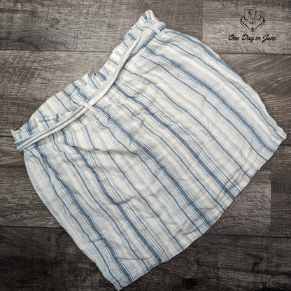 Vanilla Star Button Front Linen Skirt Size XL