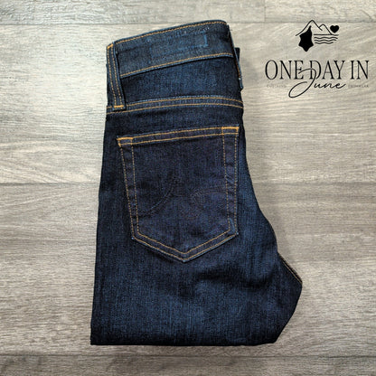 AG Adriano Goldschmied Farrah Skinny Jeans Dark Wash High Rise Denim NWT Size 00