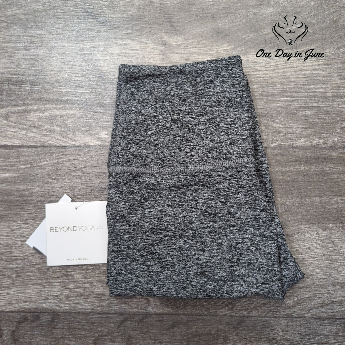 BeyondYoga Spacedye High Waisted Cropped Leggings Heather Gray NWT Size L