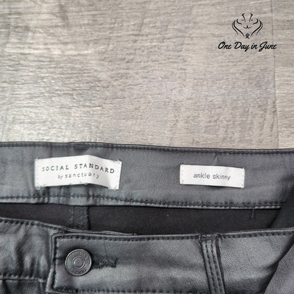 Social Standard Faux Leather Ankle Skinny Pants Size 16