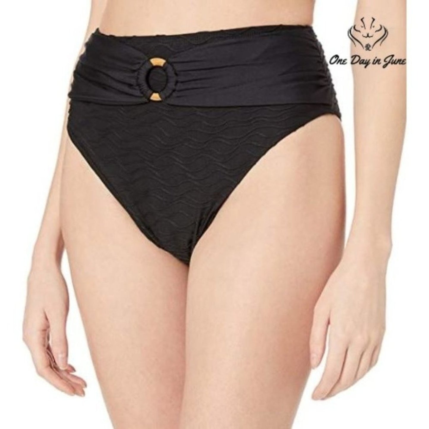 Vicious Young Babes High Wait Bow Tie Bikini Bottom Swimsuit Size M