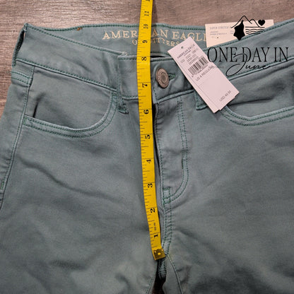American Eagle Outfitters Super Stretch X Jegging Jeans Regular Green NWT Size 4