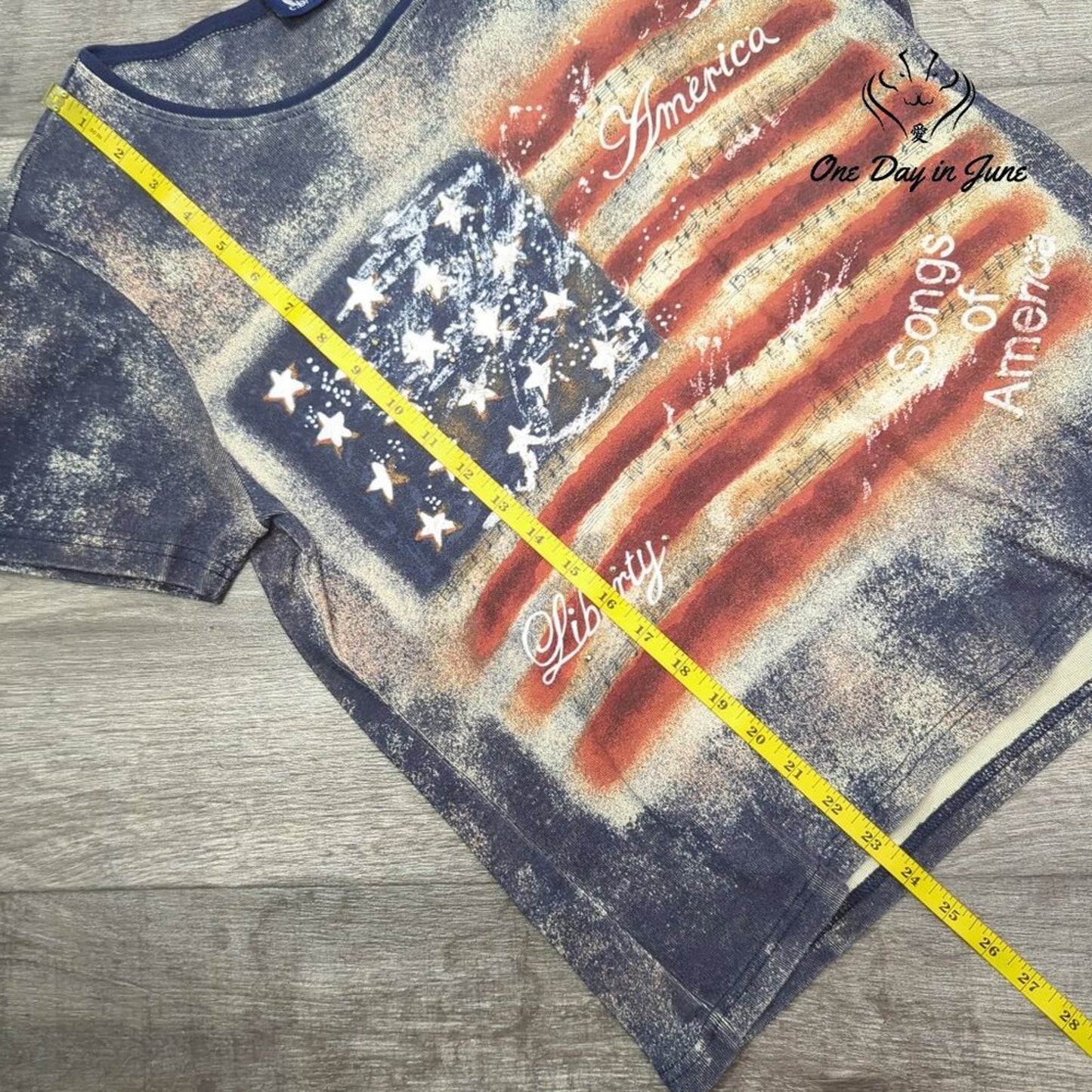 CB Casual American Flag Tee Shirt Size XL