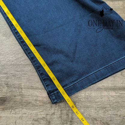 Lane Bryant Pull-On Lightweight Denim Straight Jeans Drawstring NWT Size 26