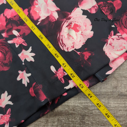 Eva Mendes NY&C Floral Cap Sleeve Midi Sheath Dress Navy Pink NWT Size 8