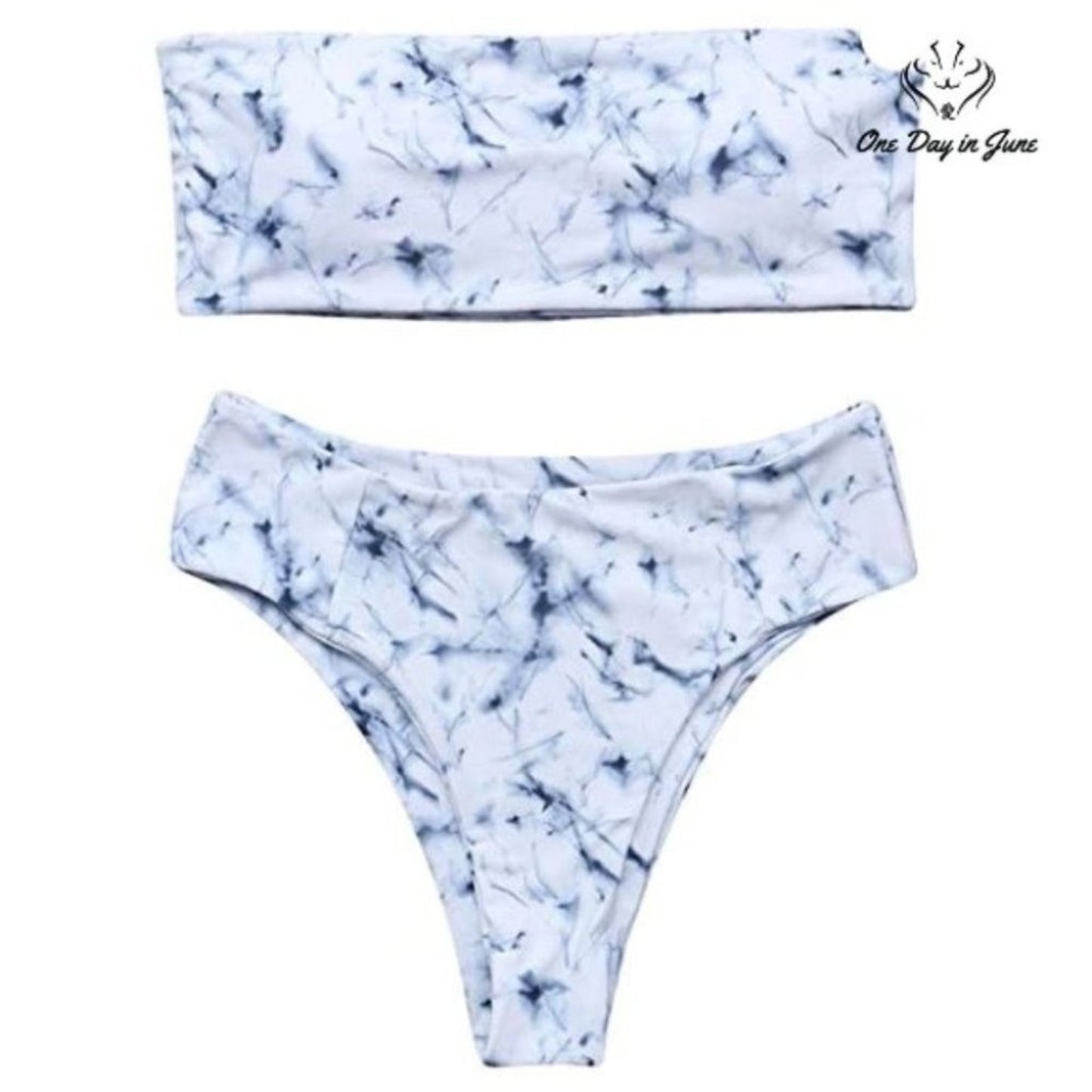 Omkagi Bandeau High Waist Bikini Swimsuit Size S