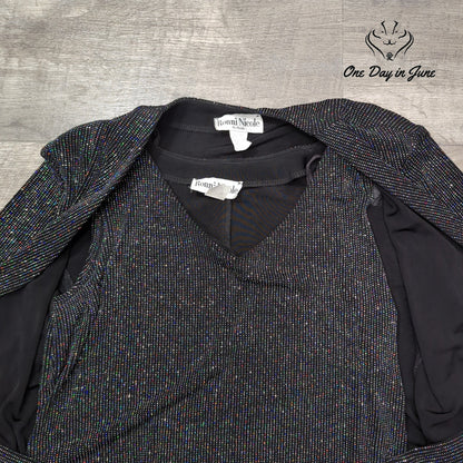 Ronni Nicole Ouida Sparkle Metallic Jacket Shoulder Pads NWT Size 16