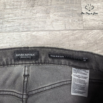 Banana Republic High Rise Slim Jeans Size 26 (2)