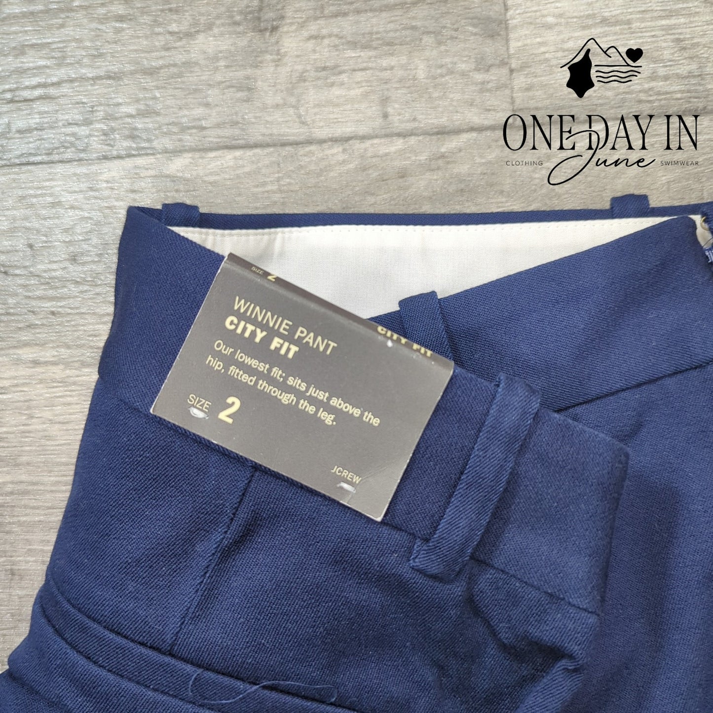 J.Crew Winnie Pant City Fit Cropped Pants Navy Blue Stretch NWT Size 2