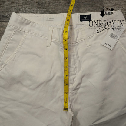 AG Adriano Goldschmied The Caden Tailored Trouser Pants White NWT Size 4 (27)