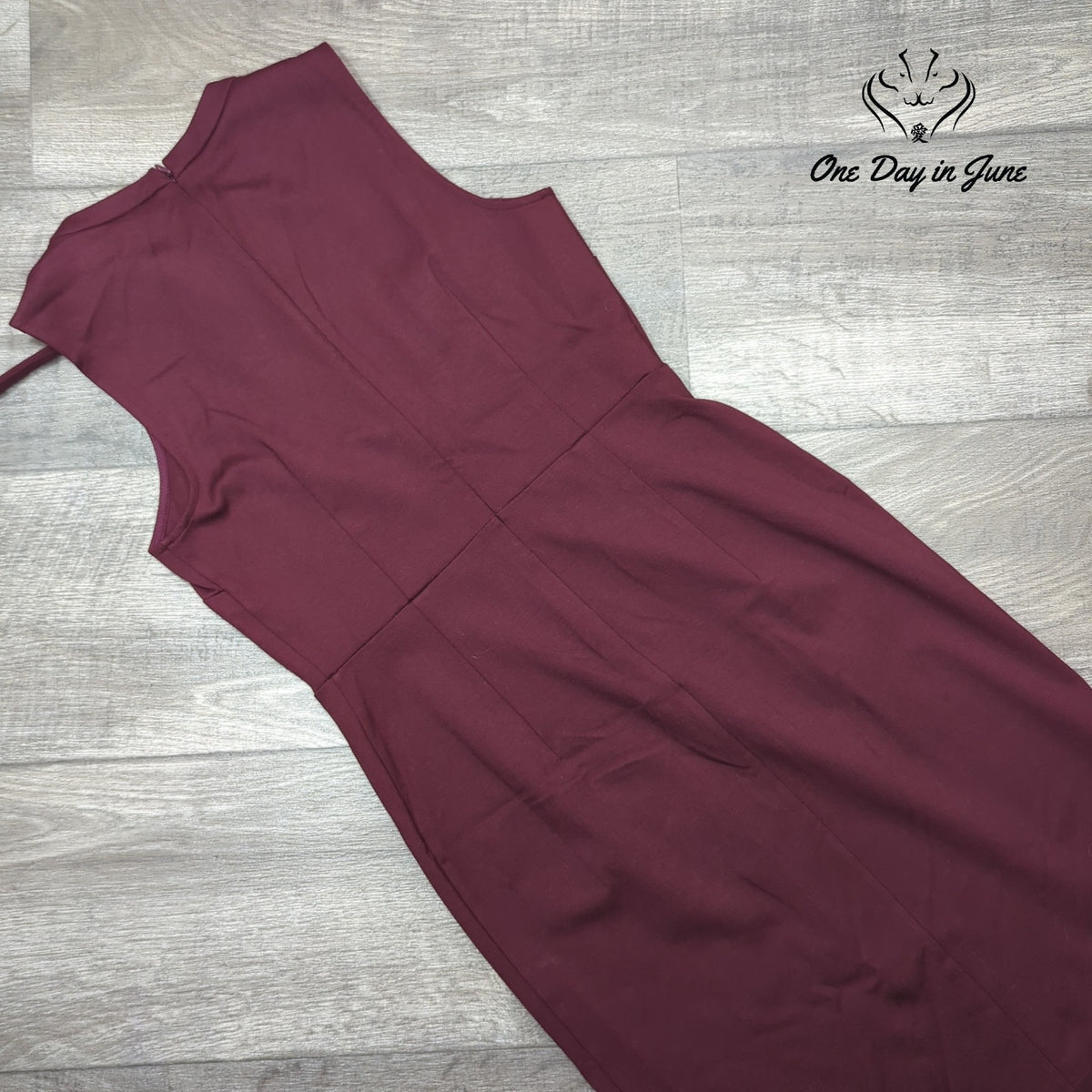Ann Taylor Factory Petite Tie Neck Sheath Dress Burgundy NWT Size 0P