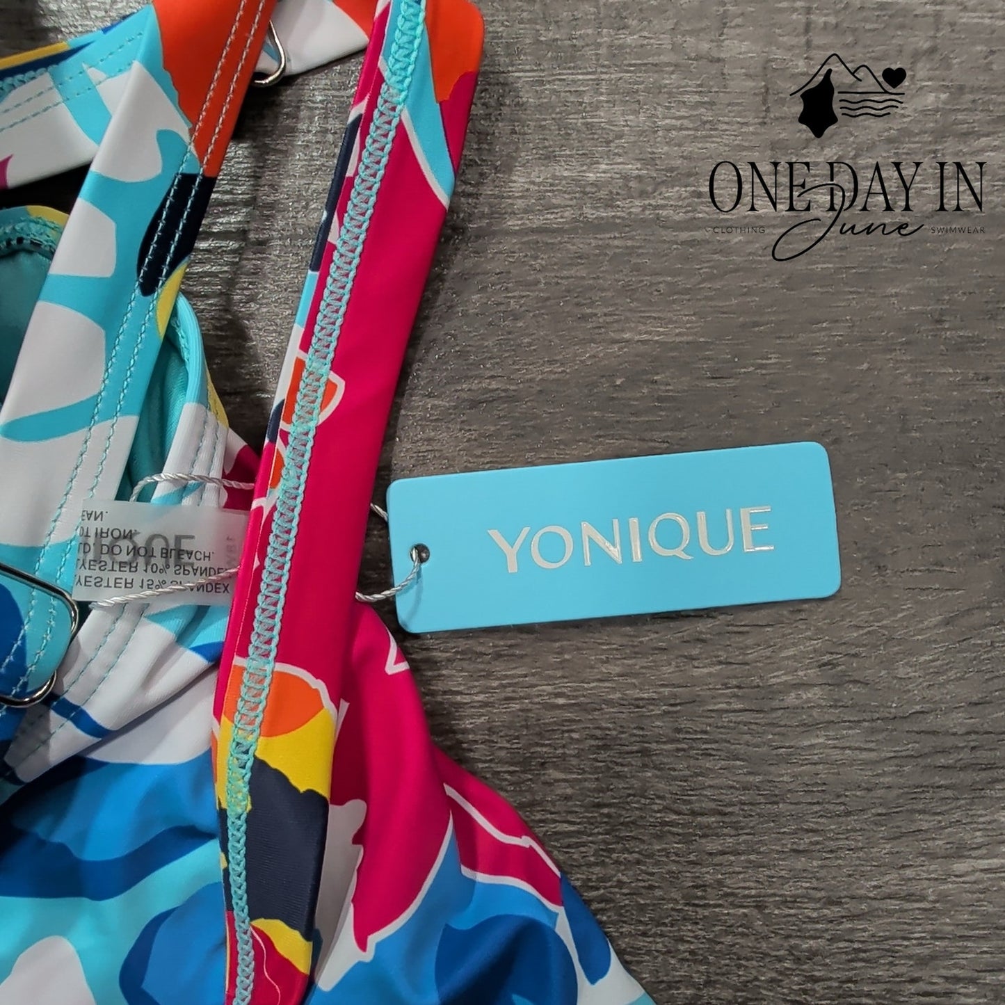 Yonique Plus Size Floral One Piece Swimsuit Size 18W