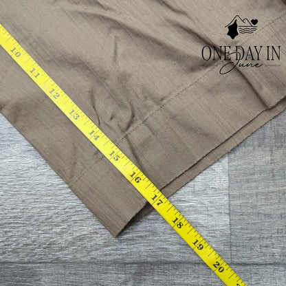 Christopher & Banks Capri Pants Brown Tan Flat Front Cropped NWT Size 12