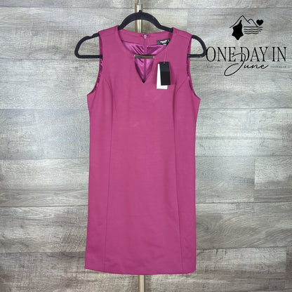 Premise Studio Petite Ponte Sleeveless Sheath Dress Sangria NWT $128 Size 4P
