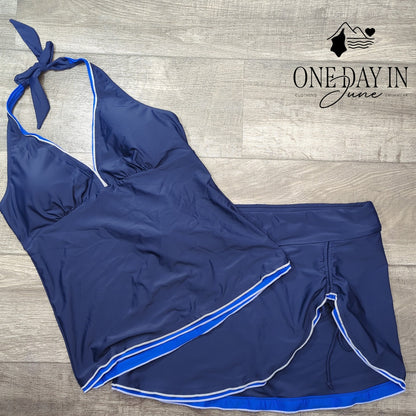 Rekita Skirted Tankini Swimsuit Size L