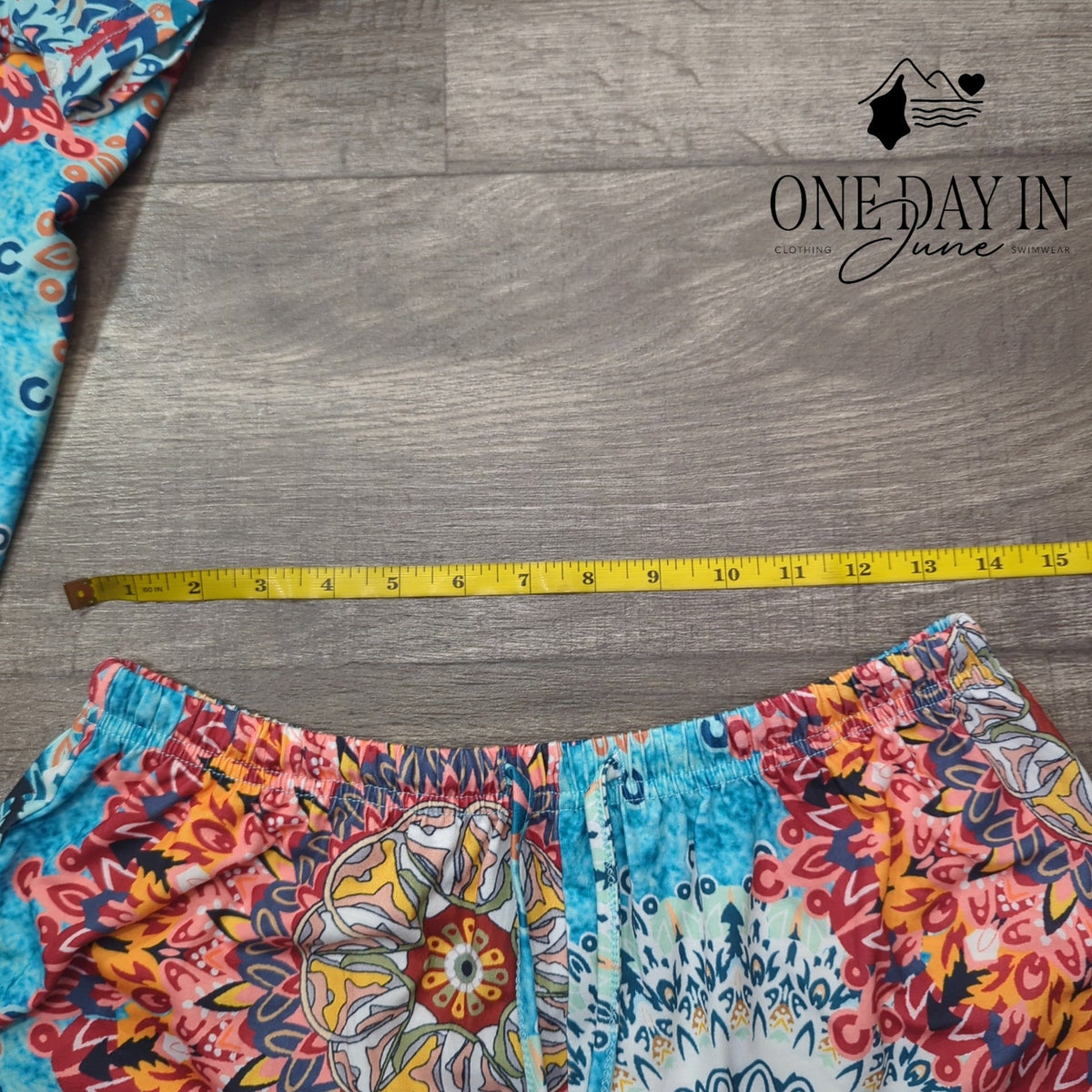 Ekouaer Mandala Print Pajama Shorts Set Size S Blue Boho V Neck NWT Size S