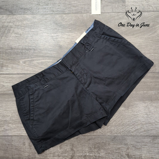 Aeropostale Black Flat Front Chino Shorts NWT Size 1/2