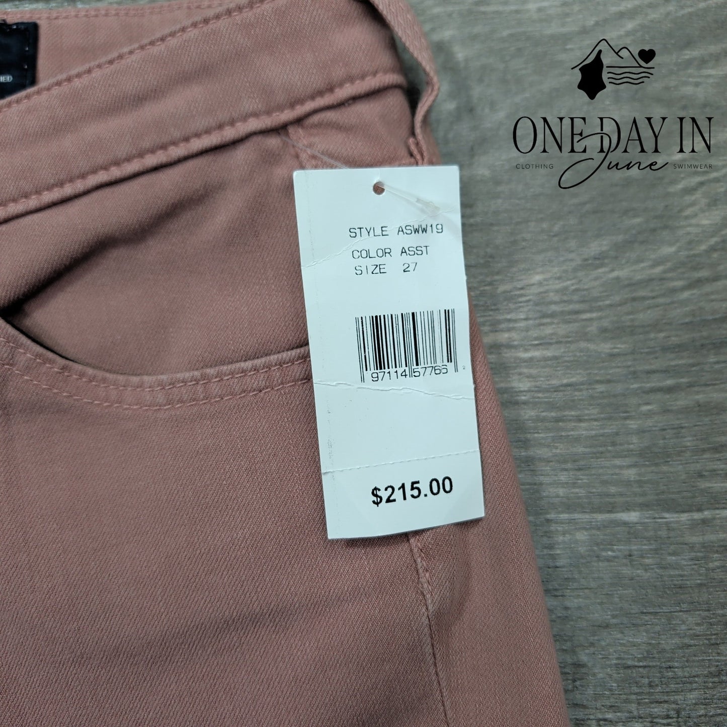 AG Adriano Goldschmied The Prima Ankle Cigarette Jeans Rose Pink NWT Size 4 (27)