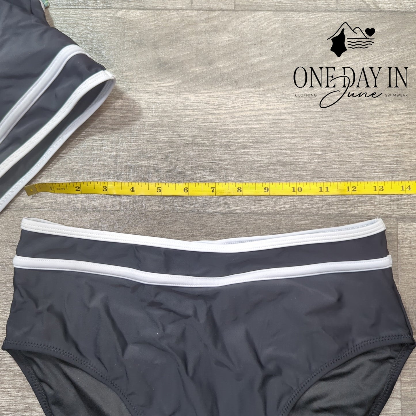 Blooming Jelly High Waist Crop Bikini Swimsuit Size M