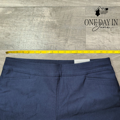 Chico's So Slimming Brigitte Shorts Navy Blue 10" NWT Size Chico's 2 (12)