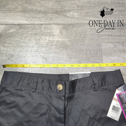 Kim Rogers Comfort Waist Bermuda Shorts Black Stretch NWT Size 12