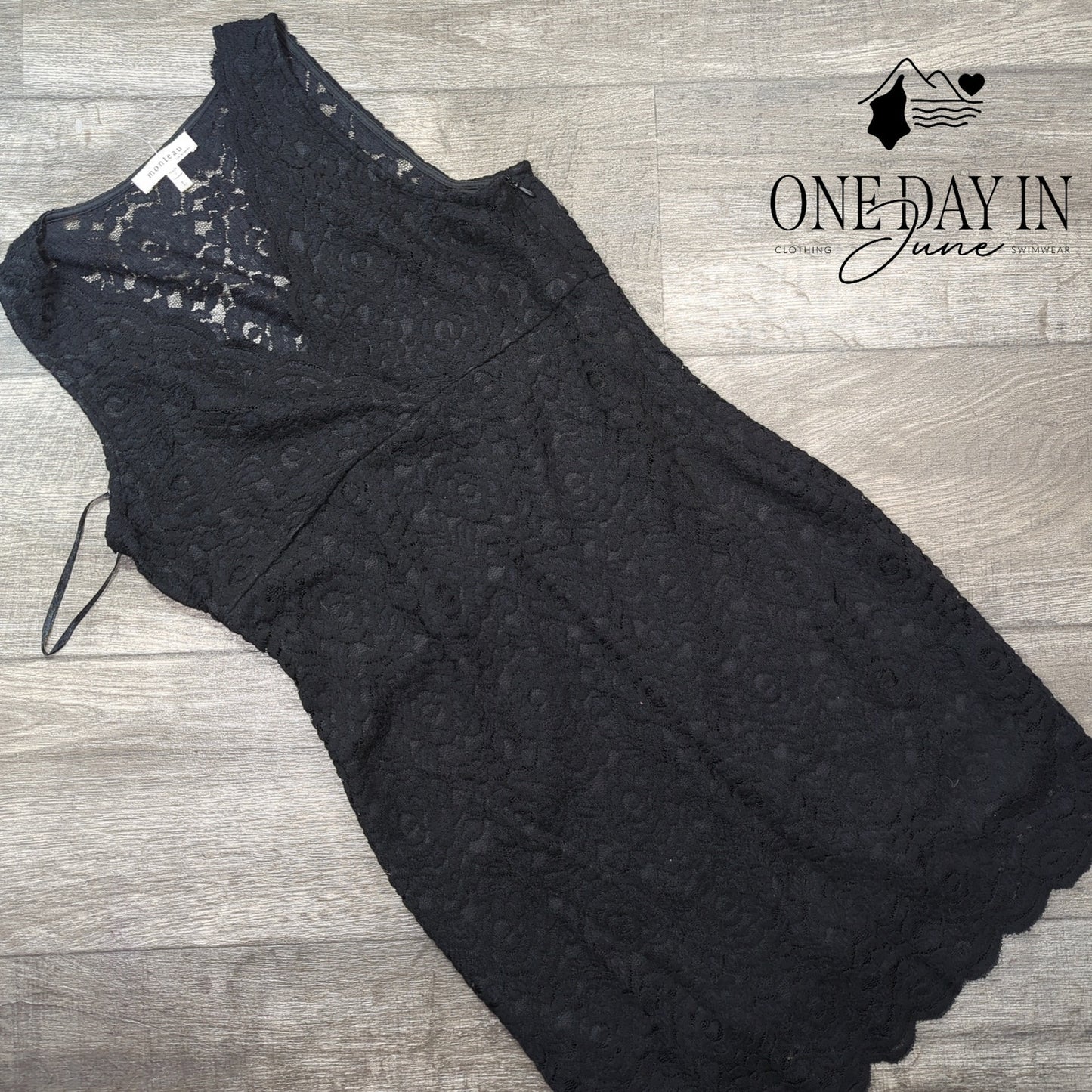Monteau Lace Layered Mini Dress Size L