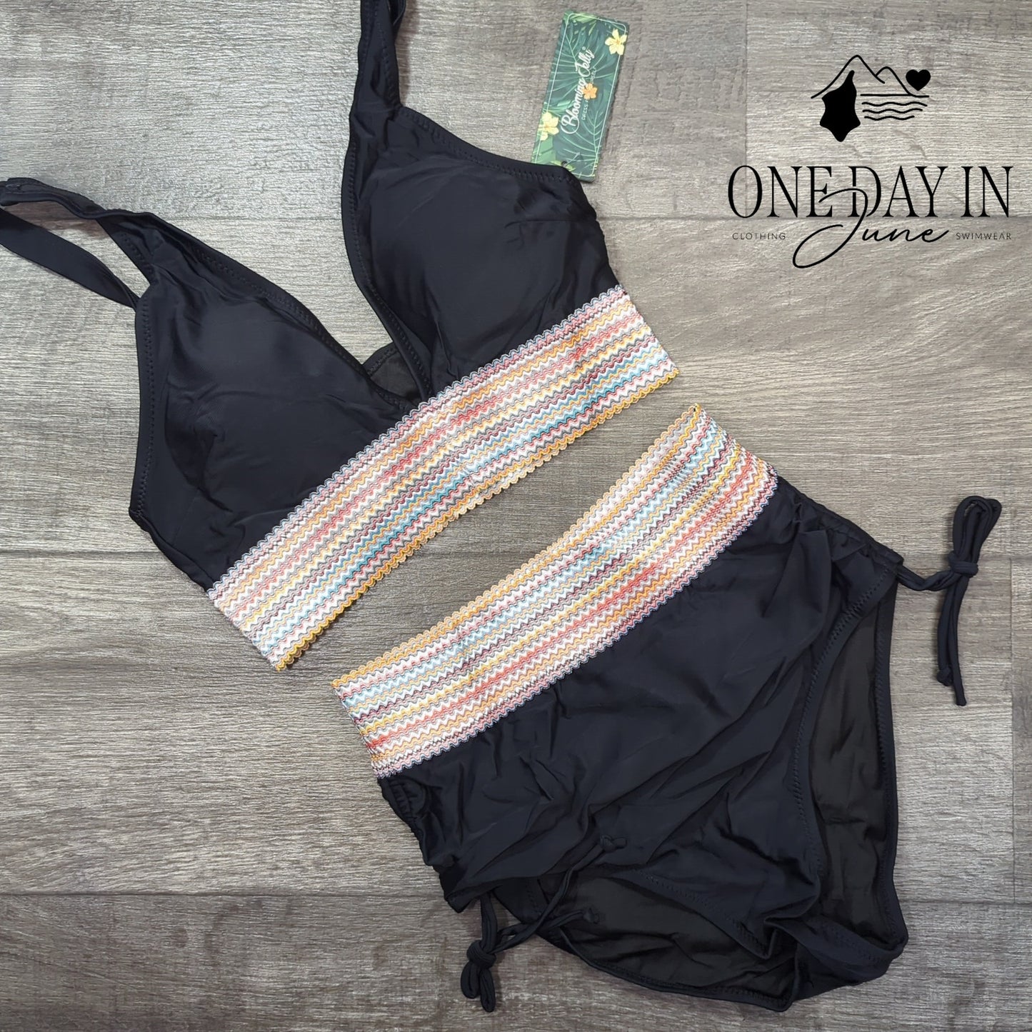 Blooming Jelly High Waist Bikini Swimsuit Size M