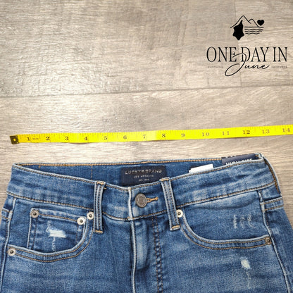 Lucky Brand Bridgette High Rise Distressed Skinny Jeans Size 0 (25)