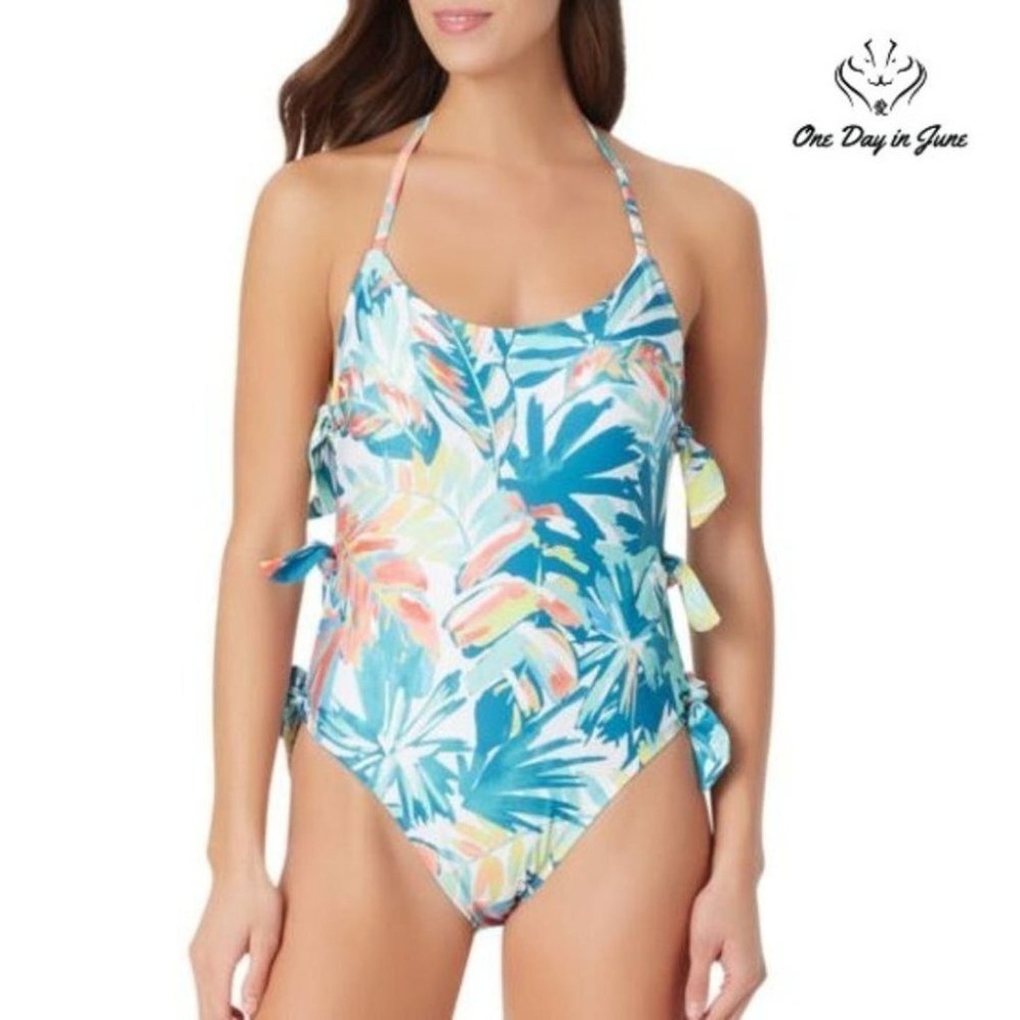 Sugar Beach Floral One Piece Size L
